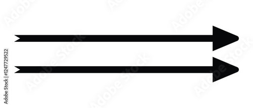 long arrow vector icon. double side left and right  straight Horizontal long arrow icon. flat style long arrow vector illustration.