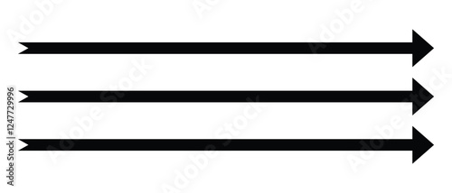 long arrow vector icon. double side left and right  straight Horizontal long arrow icon. flat style long arrow vector illustration.