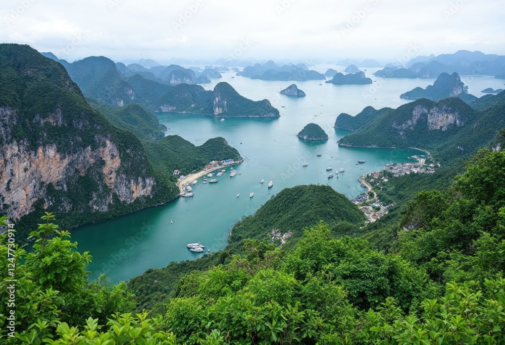 beautiful landscape halong bay view from above beautiful landscape halong bay view from above