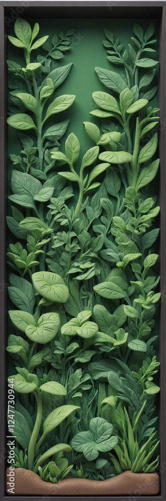 Custom Plasticine Clay Wall Gypsum Sculpture Featuring Green Trees Lush Plants and Forest Scene for a Tranquil Room Ambiance Custom Plasticine Clay Wall Gypsum Sculpture Featuring Green Trees Lush Plants and Forest Scene for a Tranquil Room Ambiance