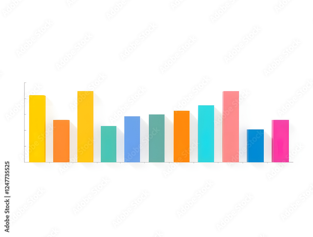 modern bar chart graph isolated on white background modern bar chart graph isolated on white background