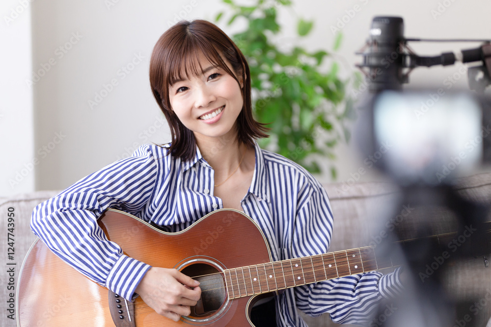 Fototapeta premium 配信する女性