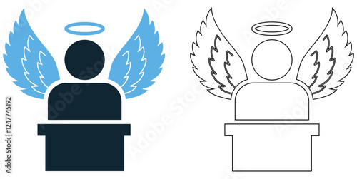 innocent law icon vector, for legal defense, justice, human rights, fair trials, and law concepts pictogram symbol ui and ux design, glyphs and stroke line
