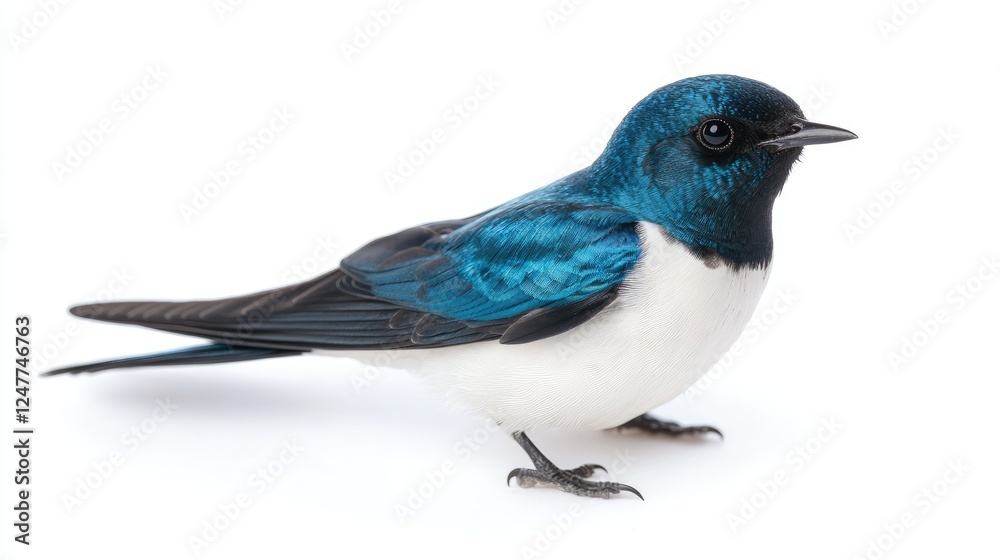 Elegant Tree Swallow Isolated, Showcasing its Vibrant Plumage and Delicate Features Elegant Tree Swallow Isolated, Showcasing its Vibrant Plumage and Delicate Features