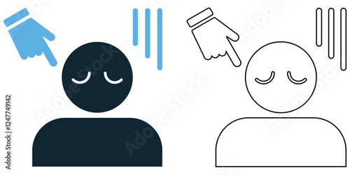 guilty law icon vector, legal cases, court verdicts, crime, law enforcement, and justice system concepts pictogram symbol ui and ux design, glyphs and stroke line