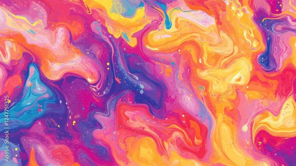 Abstract Colorful Swirling Paint Texture Design Abstract Colorful Swirling Paint Texture Design