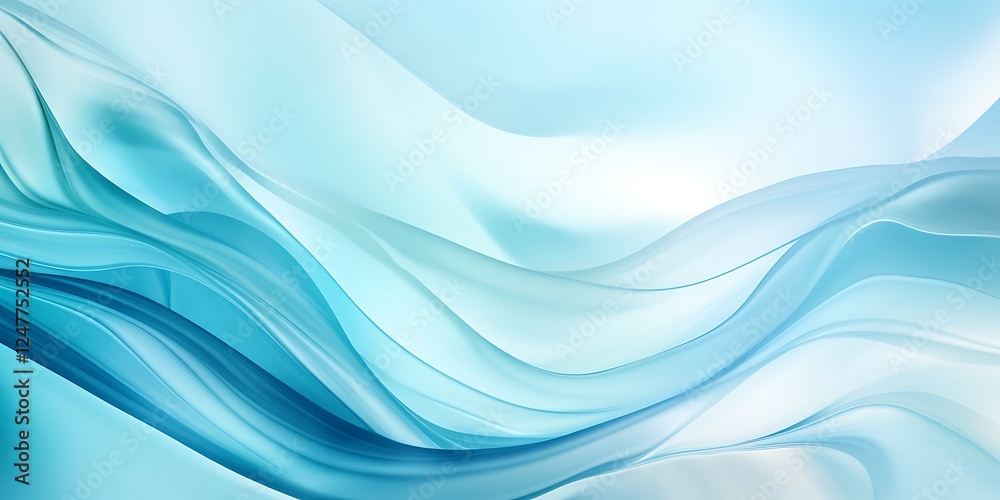 Abstract aquamarine background with wave shapes Abstract aquamarine background with wave shapes