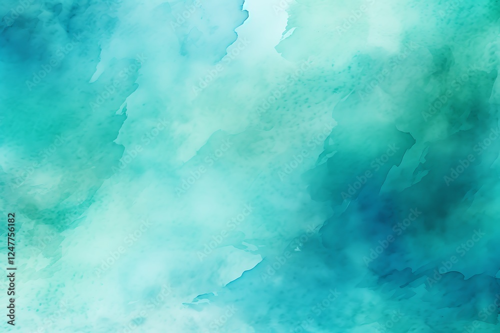 Fototapeta premium Aquamarine background. Abstract aquamarine watercolor background
