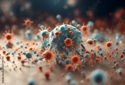 Wallpaper Mural immune defense viruses humans covid 19 system shield bacterias coronavirus protection fights human medicine microbiology pandemic purple science virology virus abstract alert art background biology Torontodigital.ca