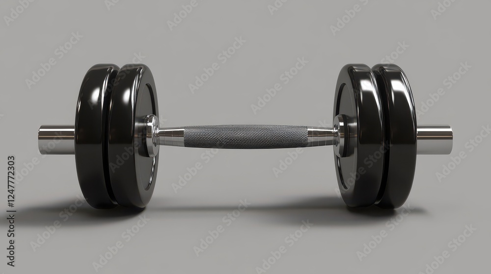 Obraz premium Black Dumbbell Weightlifting Exercise Fitness Gym