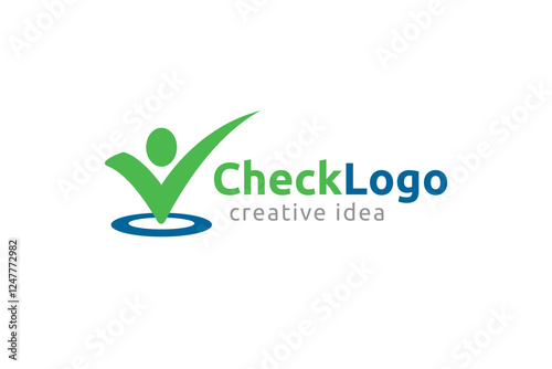 Creative Check Concept Logo Design Template
