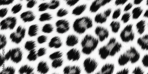 Stylish black and white leopard print texture for design projects