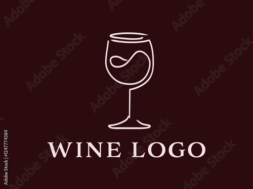 Modern Wine Bar Logo Elegant chic trendy elegant  branding classy sophisticated Minimalist Design 