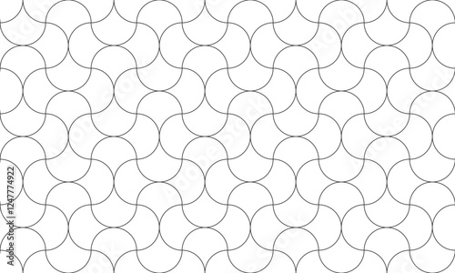 Line geometry pattern seamless isolated on white