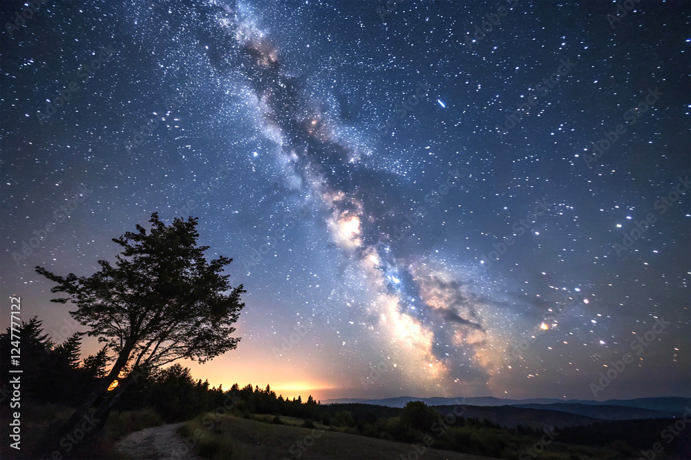 Clear night sky with the Milky Way
