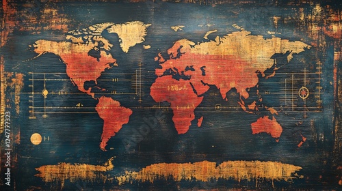 Global Radio Connection – A world map with radio signals spreading across different countries, representing the impact of radio in connecting people worldwide