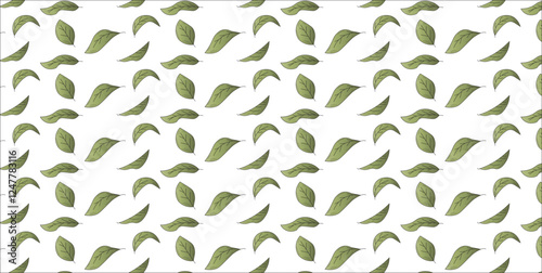 the illustration of leaves that are being blown by the wind.