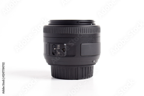 DSLR Camera Lens isolated on white background photo