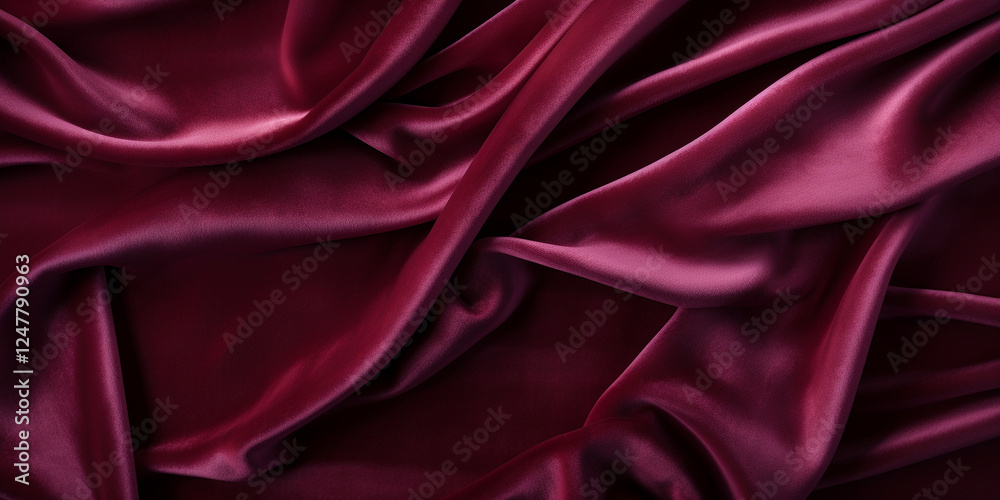 Obraz premium ワインレッドの布の背景 Generated image