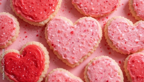 Valentine’s Day Cookies with Icing Decorations photo