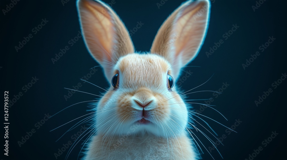 Obraz premium Charming Close-Up of a Cute Rabbit with Sweet Expression
