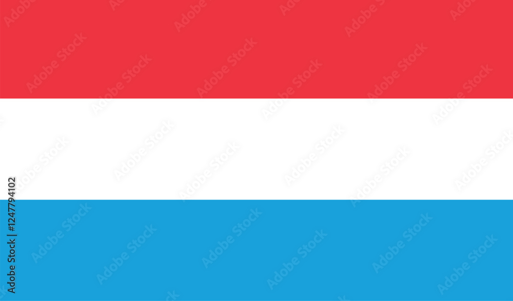 Illustration of Luxembourg national Flag Illustration of Luxembourg national Flag