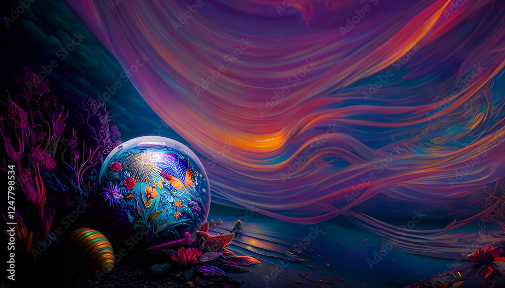 abstract background with an orb