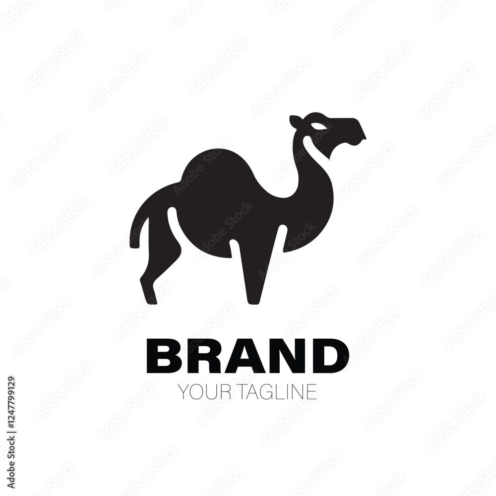 Fototapeta premium Camel Logo. Camel Logo Design. Camel Logo Brand. Camel Logo Vector Design Isolated on White Background