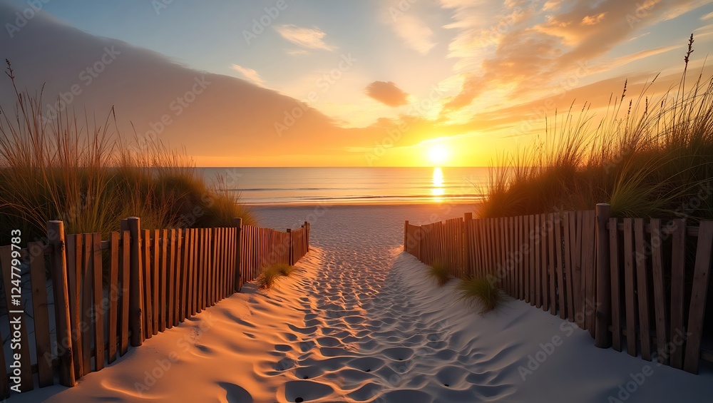 Fototapeta premium sunset over the sea