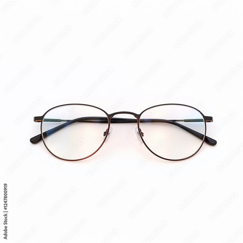 Classic round eyeglasses with minimalist design Classic round eyeglasses with minimalist design