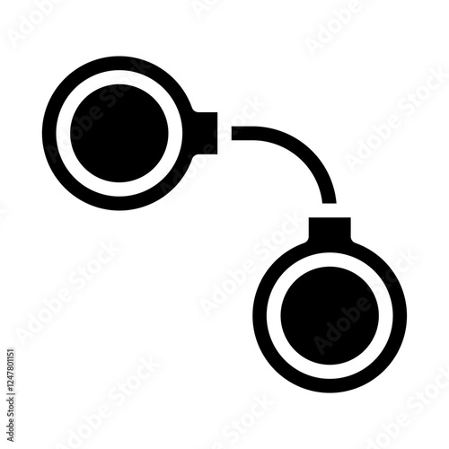 handcuffs solid icon