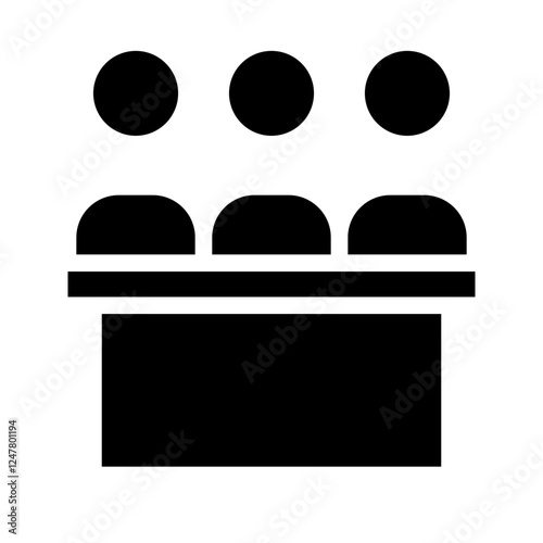 legal witness solid icon