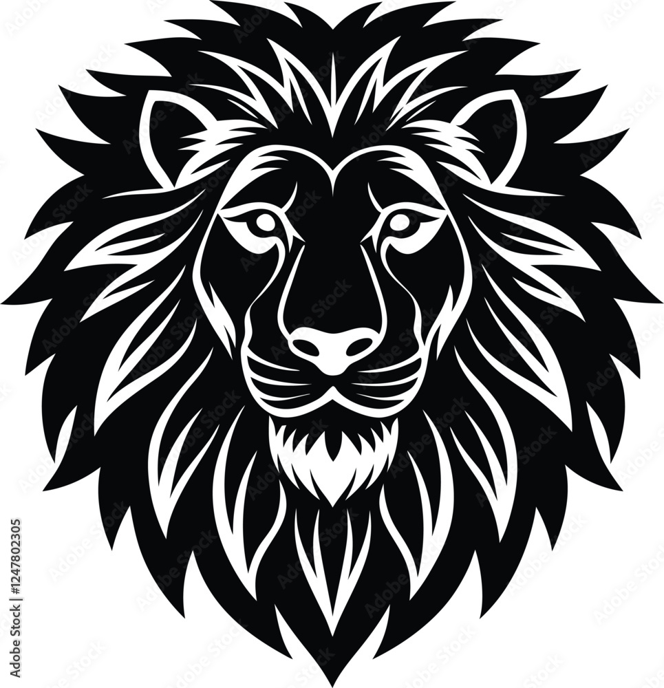 Fototapeta premium lion head vector