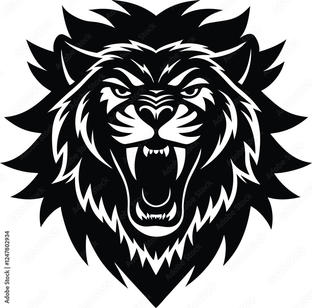 Fototapeta premium lion head vector