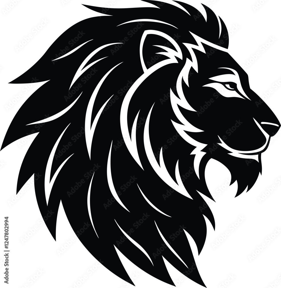 Fototapeta premium lion tribal tattoo