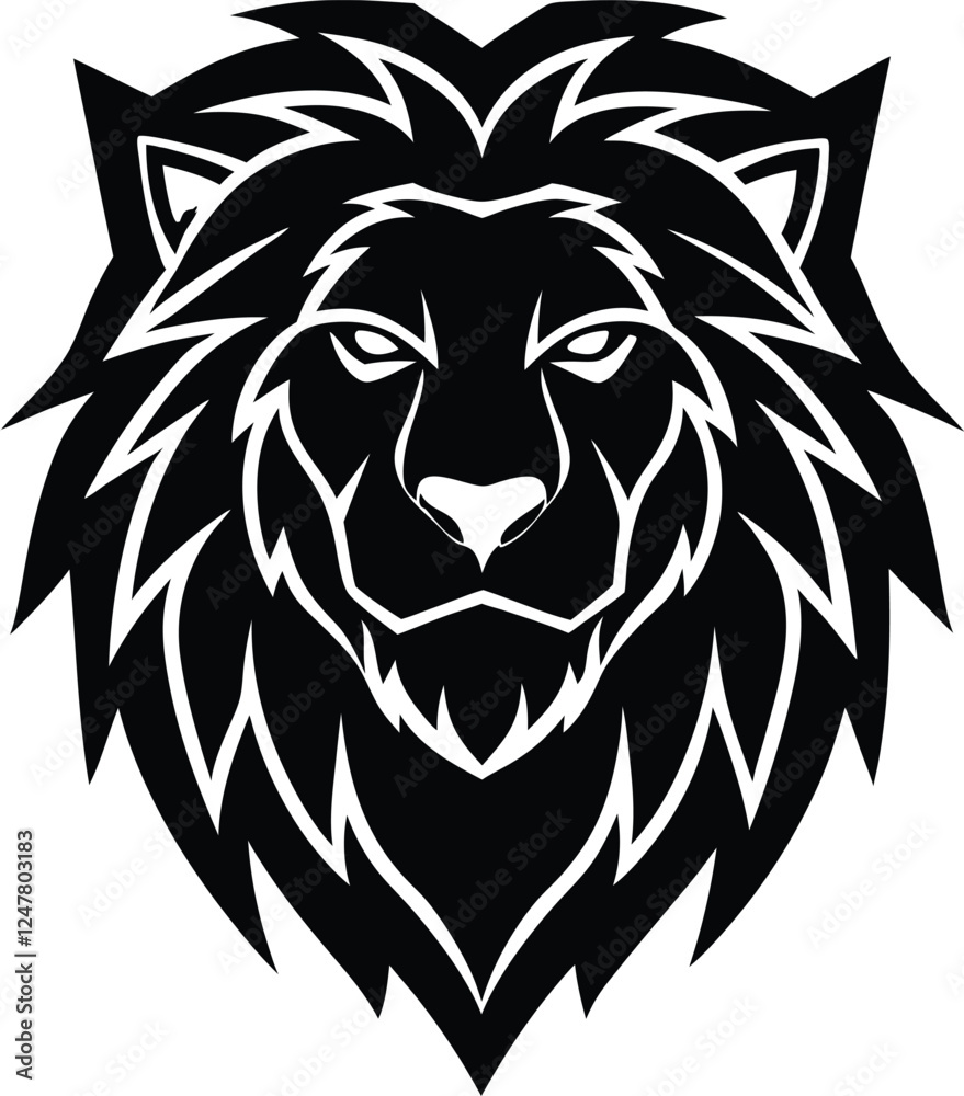 Obraz premium lion head vector