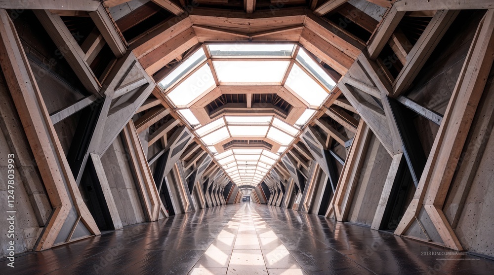 Obraz premium Precise architectural color photography Sharp lines and detailed structures