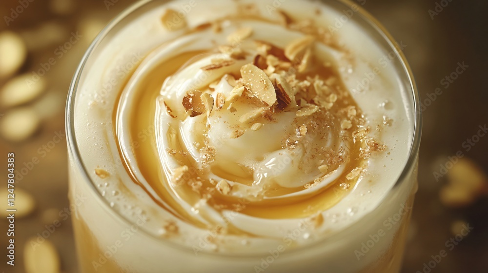 Creamy Almond Honey Latte with Cinnamon Topping Creamy Almond Honey Latte with Cinnamon Topping