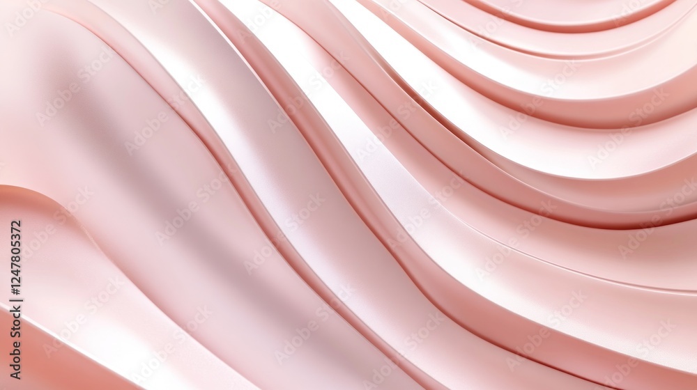 Obraz premium Abstract pink waves, smooth curves, background texture, design element