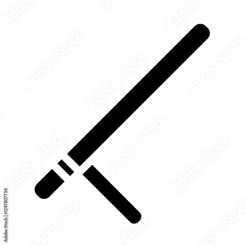 police baton solid icon