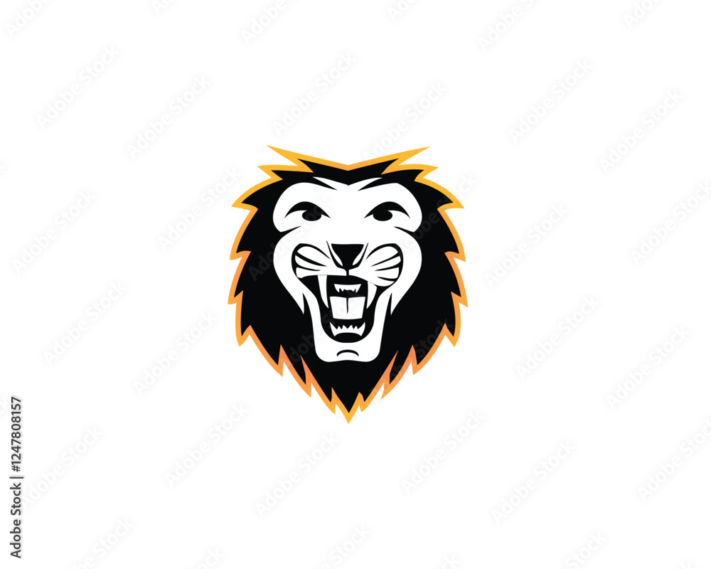 Fototapeta premium Lion logo design vector template. Lions