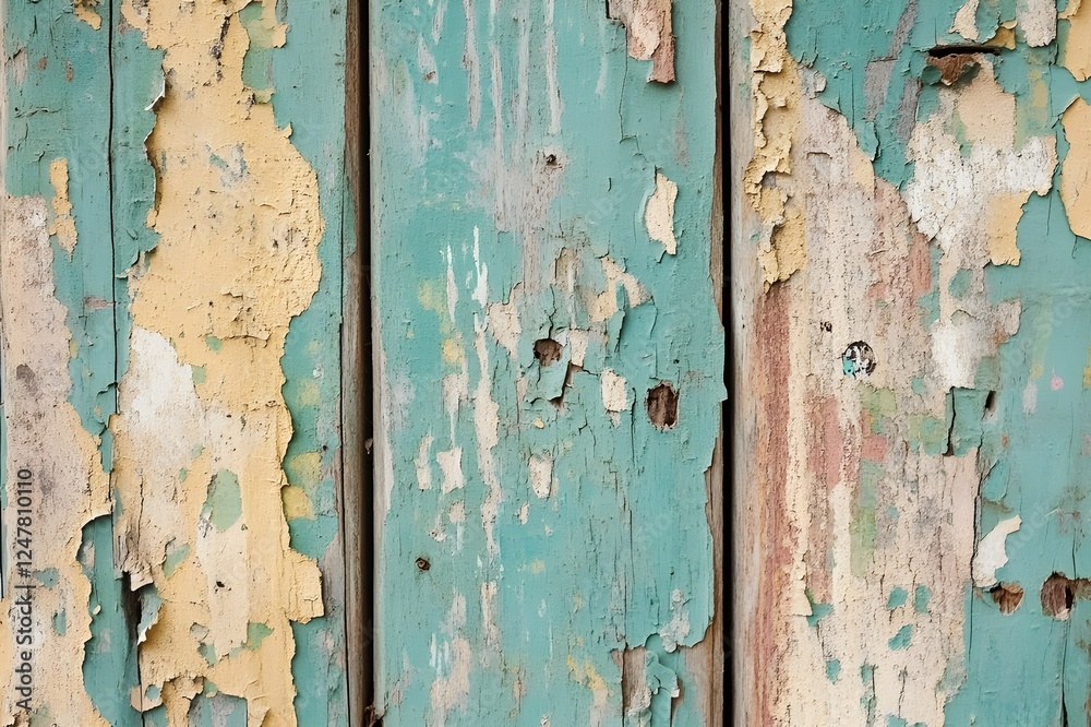 Faded look full of character, peeling paint texture shows history and age in every layer Faded look full of character, peeling paint texture shows history and age in every layer