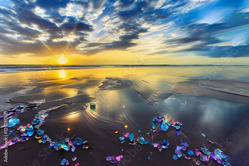 Sunset over the sea