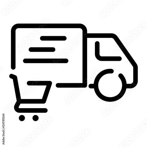 delivery truck Line Icon