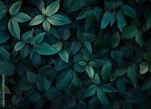 Wallpaper Mural Green leaves background, texture of green ivy foliage in a forest Torontodigital.ca