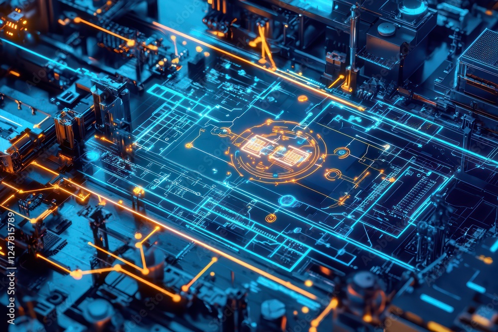 Digital twin laboratory simulates factory processes in real time using AI. Digital twin laboratory simulates factory processes in real time using AI.