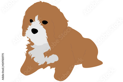 犬　イラスト　シンプル　カラー