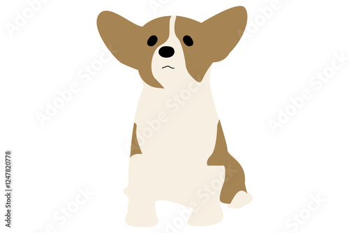 犬　イラスト　シンプル　カラー