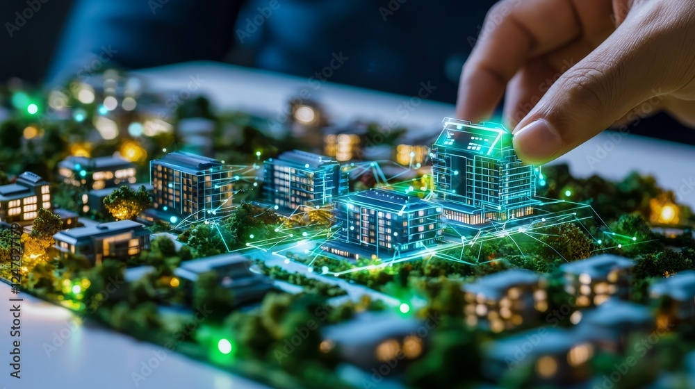 Obraz premium Innovative home loan strategies for property investment analysis by real estate manager urban environment professional insight