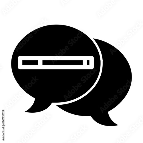 cigarette chat glyph icon